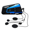 LX-B4FM バイク インカム 10riders 10人同時通話 FMラジオ Bluetooth防水インターコ 音楽共有 バイク用インカム スマホ音楽再生 Siri/S-voice IP67防水 無線機いんかむヘルメット用インカム 連続21時間長時間(2)