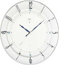 セイコークロック 掛時計 白 直径330 46mm 電波 アナログ SEIKO EMBLEM HS559W