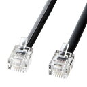 サンワサプライ モジュラーケーブル(黒) 20m TEL-N1-20BKN2