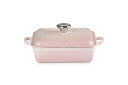 ル クルーゼ(Le Creuset) 鋳物 ホーロー 両手鍋 ココット スクエア シェルピンク ガス IH オーブン 対応 日本正規販売品