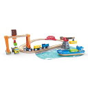 Hape(ハペ) 港のおしごとレールセット 68.4 17.9 69cm 3才以上 木製 おままごと おもちゃ E3791