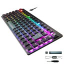 エレコム ラピッドトリガー ゲーミングキーボード V custom VK720AL 有線 磁気式アナログ検知スイッチ搭載 75 サイズ ロープロファイル ブラック TK-VK720ALBK(2)