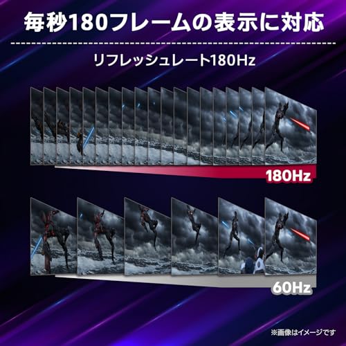 LG ゲーミングモニター UltraGear 24GS60F-B 23.8インチ/PCゲーム、家庭用ゲーム/フルHD(1920 1080) /アンチグレア/180Hz/IPS 1ms GTG /FreeSync™ テクノロジー/G-Sync Compa