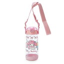 サンリオ 子供用 水筒 ストローボトル 480ml 直飲み ワンタッチ 軽量 プラスチック ボトル マイメロディ my melody 冷水専用 ショルダーヒモ付...