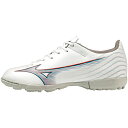 ミズノ サッカーシューズ MIZUNO α ミズノアルファ SELECT Jr AS フットボール 部活 軽量 ジュニア メンズ ホワイト イグニッションレッド ブルー 21.5 cm 3E