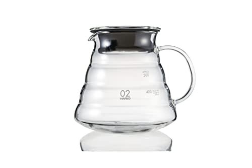 HARIO(ハリオ) V60レンジサーバー600クリア 透明ブラック 600ml 2-5杯用 コーヒードリップ 日本製 XGSR-60-TB