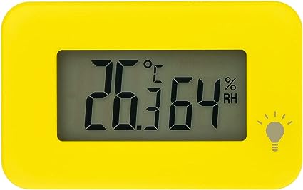 エンペックス 温湿度計 デジタル シュクレ イルミー 卓上 3.3 5.2cm バックライト 付き イエロー TD-8334