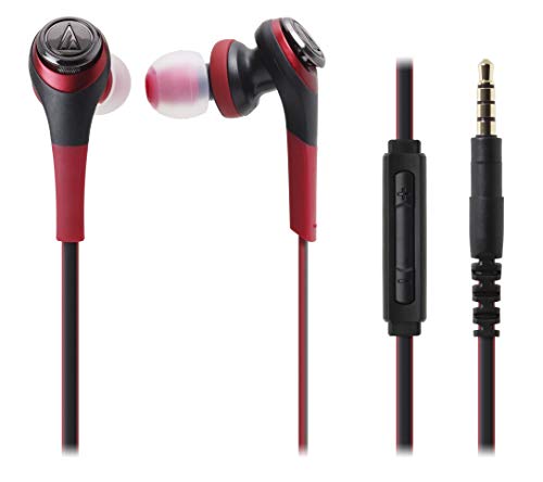 audio-technica SOLID BASS iPod/iPhone/iPad専用カナル型イヤホン 重低音 レッド ATH-CKS550i RD