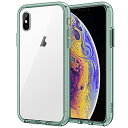 JEDirect iPhonexs/iPhonex ケース (5.8インチ専用iPhone X/Xs) 黄ばみなし 衝撃吸収 バンパーカバー 傷つけ防止 クリアバック (ミッドナイトグリーン)(2)