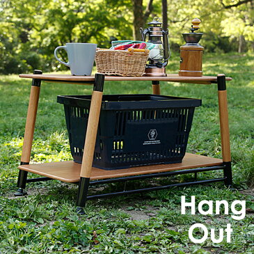 Pole Field 2Rack Hang Out（ハングアウト） ラック ウッドラック 木製 ラック 収納 レジャー ピクニック アウトドア 軽量 キャンプ バーベキュー ピクニック BBQ ガーデン テラス