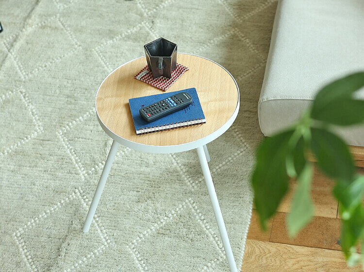 円形サイドテーブル Tower(タワー) 円形 サイドテーブル テーブル ベッドサイドテーブル 丸 ナイトテーブル table ソファ ベッド サイド おしゃれ tower ブラック ホワイト