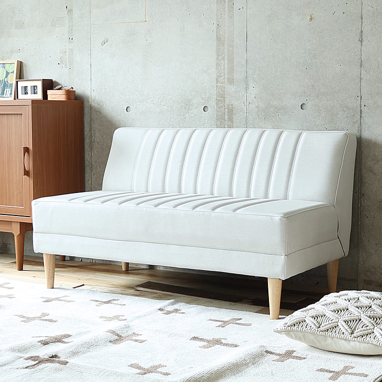 国産 ベンチソファー　DAY2(デイツー)　アイボリーカラー 2人掛け 2人掛けソファー 二人掛け ベンチソ..