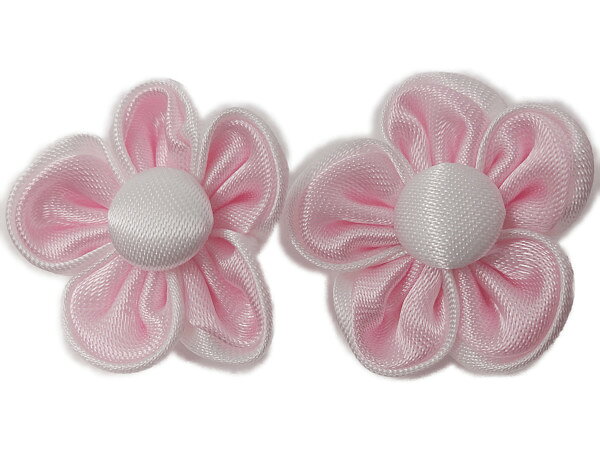 キラリ手芸部 No.1044フラワーモチーフ（ピンク色）_2.3cm×2.3cm×2個（手芸用）