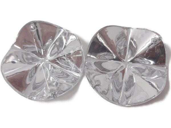 キラリ手芸部 No1099ビジュー パーツ ソーオン ストーン（アクリルビーズ ラインストーン)クリスタル_3.0×3.0cm_2個入り（手芸用 縫い付け） 推し活