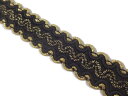 キラリ手芸部 No.1651ブレード リボン_黒色(ブラック)幅1.3cm×長さ3m(手芸用)