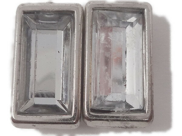 キラリ手芸部 No.1845ツメ有りビジュー パーツ（アクリルビーズ ラインストーン)クリスタル_0.6×1.1cm_..