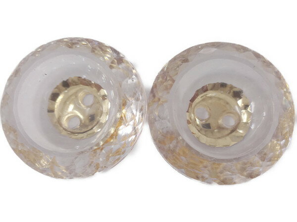 キラリ手芸部 No1290_ビジュー ボタン ソーオン ストーン（アクリル）_クリスタル2.0×2.0cm_3個入り（..