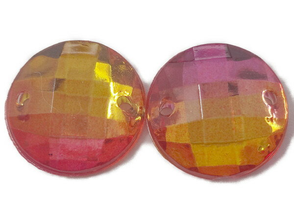 キラリ手芸部 No1295ビジュー パーツ ソーオン ストーン（アクリルビーズ ラインストーン)赤色（レッド..