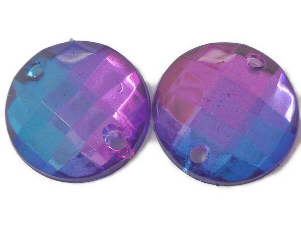 キラリ手芸部 No.2582ビジュー パーツ ソーオン ストーン（アクリルビーズ ラインストーン)青色（ブル..