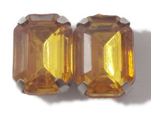 キラリ手芸部 No.2724ツメ有りビジュー パーツ（アクリルビーズ ラインストーン）茶色（ブラウン）0.6×..