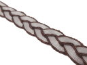 キラリ手芸部 No.3077ブレード リボン_茶色(ブラウン)_幅0.8cm×3m巻き(手芸用)