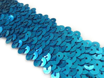 No.5271_スパンコールブレード_青色(ブルー)幅4cm×2m巻き(手芸用)