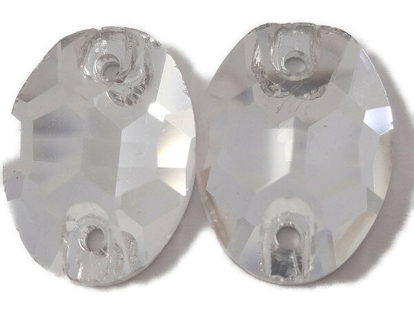 Glass Beads - キラリ手芸部 No.6010_sビジュー パーツ ソーオン ストーン（ガラスビーズ ラインストーン）クリスタル_1.0cm×1.4cm_10個入り（手芸用 縫い付け）