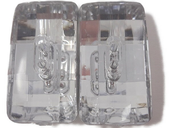 キラリ手芸部 No1248_ビジュー ボタン ソーオン ストーン（アクリル）_クリスタル1.5×3.0cm_2個入り（手芸用 縫い付け）