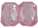キラリ手芸部 No.259ビジュー パーツ ソーオン ストーン(アクリルビーズ ラインストーン)ピンク1.0×1.4cm_20個入り【131113長方形】(手芸...