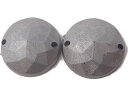 キラリ手芸部 No519ビジュー パーツ ソーオン ストーン(アクリルビーズ ラインストーン)つや消し加工_銀色(シルバー)(丸)1.4×1.4cm_6個入り(...