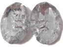 キラリ手芸部 No552ビジュー ボタン ソーオン ストーン(アクリル)_クリスタル2.0×2.8cm_2個入り(手芸用 縫い付け)