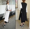ジレ レディース ジレ カジュアルコート ロングジレ ロングベスト レディース トレンチベスト ロング丈スーツベスト ノーカラー アウター 大きいサイズ ブラッ...