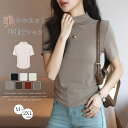 Tシャツ レディース 半袖 夏 カットソー プチハイネック 半袖 Tシャツ トップス カジュアル ハイネックシャツ インナー プルオーバー インナー スリム 無地シャツ レイヤード 重ね着 大人可愛い おしゃれ 定番 オリジナル カジュアル キレイめ 通勤 ストレッチ 夏服