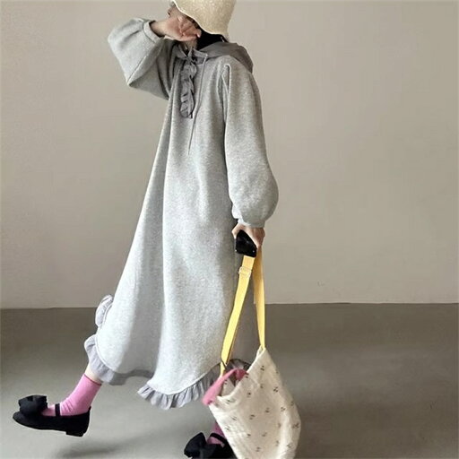 パーカーワンピース ロング ワンピース フード付き レディース ワンピ 長袖 ロング丈 フリル裾 フリル襟 無地 おしゃれ 大人 可愛い ゆったり カジュアル 体型カバー 大人 きれいめ 春 秋 冬 大きいサイズ 着痩せ 30代 40代 50代 グレー 送料無料 パーカーワンピース ロング ワンピース フード付き レディース ワンピ 長袖 ロング丈 フリル裾 フリル襟 無地 おしゃれ 大人 可愛い ゆったり カジュアル 体型カバー 大人 きれいめ 春 秋 冬 大きいサイズ 着痩せ 30代 40代 50代 グレー 送料無料
