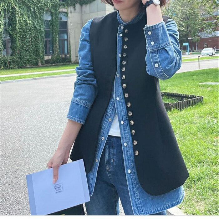 ベスト ジレ レディース 春 夏 秋 冬 ノースリーブ ロング ジレ トレンチベスト 無地 トップス ロング ベスト ジレ フォーマル 大きいサイズ ゆったり 大人 OL 通勤 ビジネス 重ね着 レイヤード 可愛い 黒 ブラック 20代 30代 40代 50代 送料無料