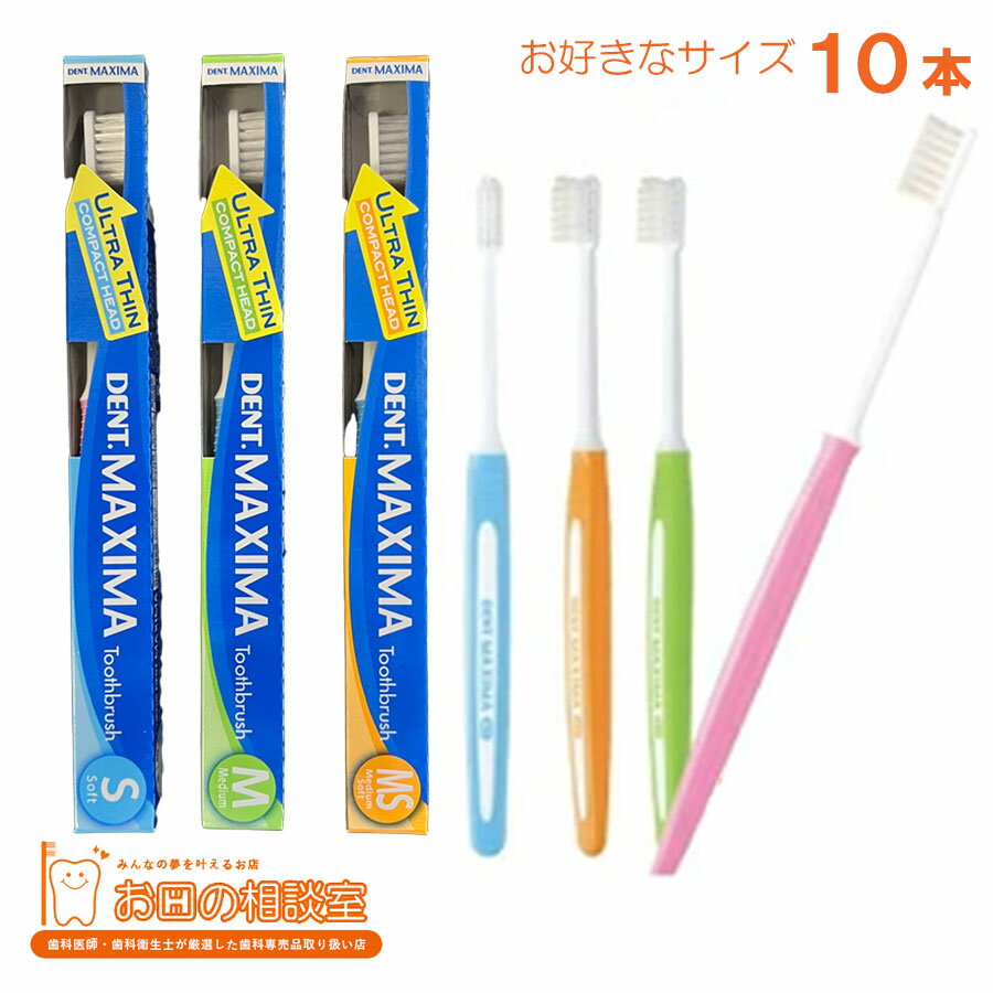 ライオン DENT.MAXIMA デント マキシマ 歯ブラシ　10本入り　S/M/MS 　【追跡番号なしメール便送料無料】 　歯科専用…