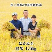 庄内米山形県鶴岡市井上農場の特別栽培米【はえぬき】白米1.5kg