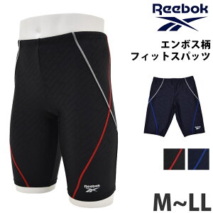 送料無料 Reebok リーボック メンズ フィットネス水着 ひざ丈 スイムボトム スパッツ型 男性用 体型カバー 紳士 サーフパンツ スイミング スイムウェア スイムスパッツ 総柄 ネコポス 送料無料