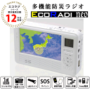 ★最新型 エコラジネオ エコラジNEO★液晶画面がサイズアップ！◆テレマルシェ TVショッピング正規品★ワンセグTV、AM／FM短波ラジオ★手回し機能付きで災害 防災時 緊急時に頼れる1台！★防災テレビ 防災ラジオ【あす楽対応】