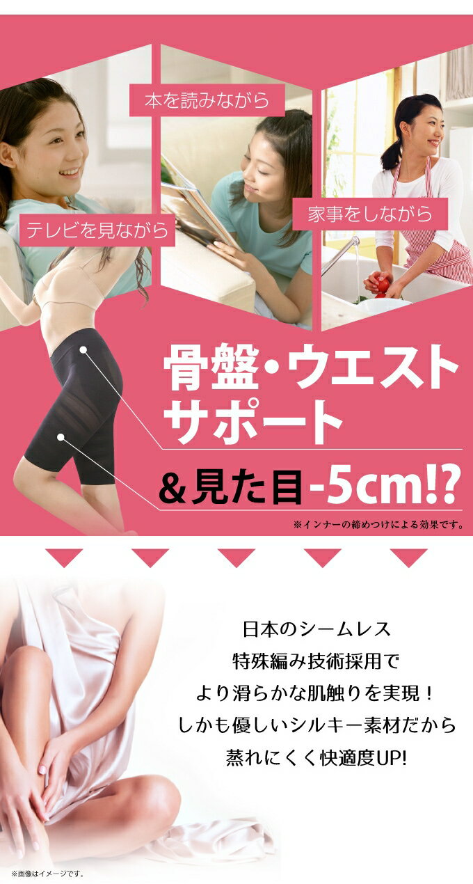 着圧 スパッツ 5分丈 レディース ヒップアップ 補正下着 ショーツ 骨盤矯正 ヒップアップ お腹 引き締め 補正下着腹巻 ぽっこりお腹 美尻 美尻ショーツ 骨盤ガードル 骨盤矯正 ガードル くびれ 産後 腹巻き はらまき 着圧スパッツ【kinuhime スパイラルシェイプスパッツ】