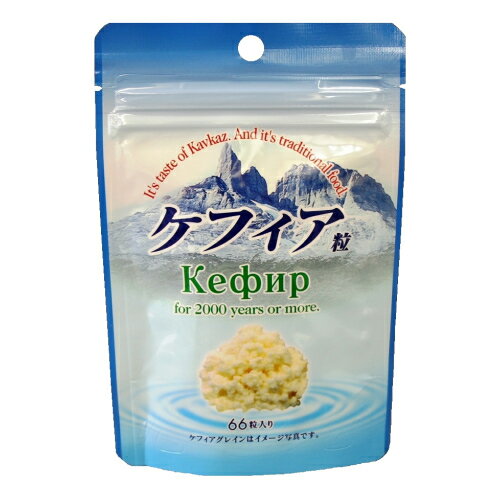 ☆★ 4,000円以上のご注文で送料無料 ★☆ ＞＞＞　お得な3袋セットのご購入はこちら　＜＜＜ 東欧からロシアのコーカス地方にかけて昔から伝統的に伝わるコーカス伝統の菌種をもとに製造しました。 ケフィアは、ヨーグルトのような乳酸菌の単独発酵とことなり数種の乳酸菌と酵母が共生発酵することにより作られます。 ケフィアは、ビタミン群の豊富な酵母から栄養を吸収して力強く育み、乳酸菌と共に発酵し増殖します。 マーキュリー　ケフィア粒の特徴 ●　発酵したケフィアを、理想的な状態でそのまま凍結乾燥し、飲みやすいカプセルに詰め込みました。 ●　マーキュリーケフィアは、脂肪分を除去して発酵し、発酵後に加熱処理はしておりません。生菌使用 ●　1粒の中にケフィアのみ100％を、210mg含有しています。 名称ケフィア加工食品 原材料名ケフィア粉末（乳を含む）、ゼラチン（豚由来）内容量17.82g（1粒270mg[うち内容物210mg]×66粒）賞味期限枠外下部に記載 保存方法 高温、多湿度及び直射日光を避け常温で保存ください。開封後はお早めに召し上がりください。栄養成分表示1袋　17.82g　66粒あたり エネルギー：65kcal、たんぱく質：4.5g、脂質：0.1g、炭水化物：11.5g、ナトリウム：65mg、カルシウム：157mg召し上がり方1日2粒を目安に水などで召し上がりください。ご利用上の注意開封後はチャックをしっかり締めて保存ください。食物アレルギーの方は原材料を確認ください。 体質に合わない場合はご利用を中止してください。衛生上カプセルの分解は避けてください。製造者株式会社マーキュリー東京都東大和市立野4-569-3JAN 4947041321007区分 健康食品／日本製メーカー株式会社マーキュリー東京都東大和市立野4-569-3広告文責（株）マーキュリービスTEL 042-561-6511