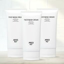 ARES45 洗顔フォーム 3本セット メンズ スキンケア 洗顔 ニキビ 保湿 弾力泡 日本製 乾燥肌 男性用 万能成分プラセンタエキス 3種類のセラミド アレス45 100g