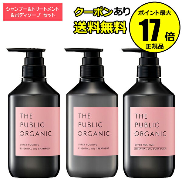 ヘアケア（5000円程度） 【全品共通10％クーポンあり】ザ パブリック オーガニック スーパーポジティブ ヘアケア＆ボディケア セット シャンプー トリートメント ボディソープ 精油 うるおい ダメージケア【ギフト対応可】