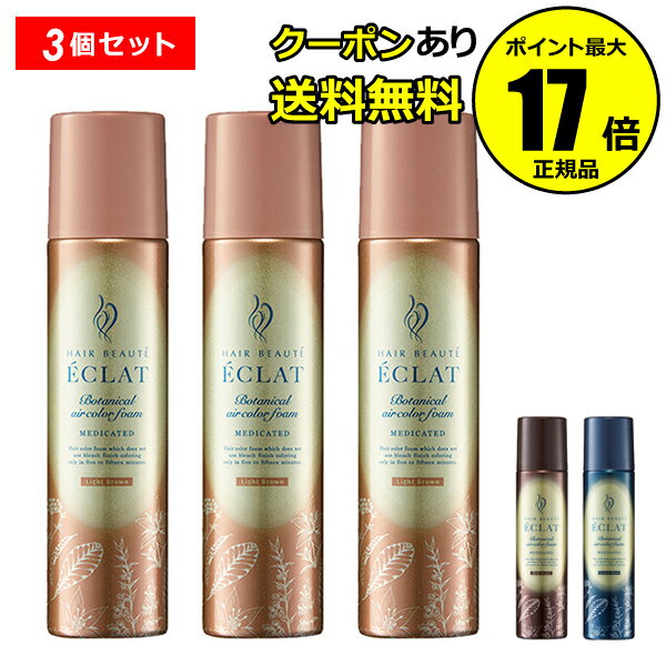 【全品共通10％クーポンあり】ヘアボーテ エクラ ボタニカルエアカラーフォームEX 3本セット 白髪染め 手軽 傷めにくい ダメージ髪ケア＜FUTURE LABO／フューチャーラボ＞＜医薬部外品＞【正規品】【ギフト対応可】