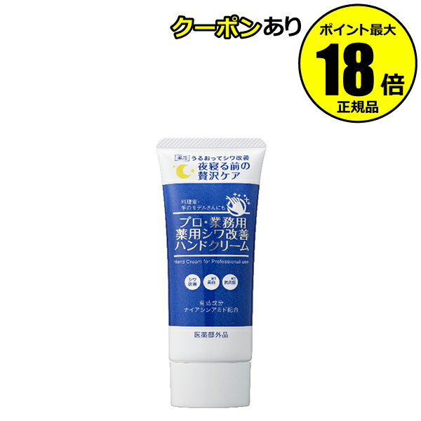 【6/22 20時～全品共通10％クーポンあり】 プロ・業務用 薬用シワ改善ハンドクリーム シワ改善