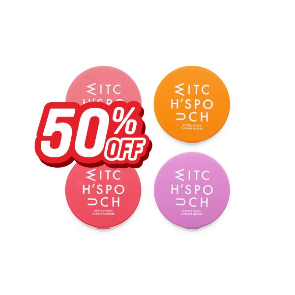 【スーパーセール50%割引】ウィッチズポーチ　クッションブラッシャー メール便で送料無料 チーク　ク..