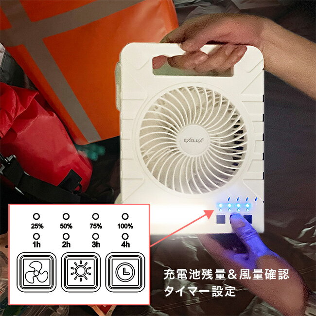 【特典あり】エグゼラックス パワフル ソーラーファン コンパクト[アウトドア 扇風機 キャンプ用品 防災グッズ 災害グッズ 外用 屋外 ソーラー扇風機 停電 ライト 防災 スマホ ソーラー 充電 バッテリー]