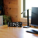 LED CLOCK Rico リコ[デジタル時計 壁掛け おしゃれ 置き時計 温度 デジタル 時計 リビング オシャレ 見やすい 文字 大きい 壁掛け時計 置時...
