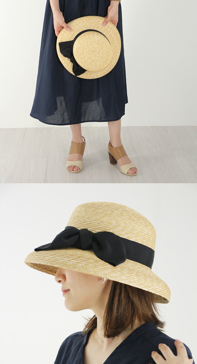 【レビュー特典あり】石田製帽 麦カサブランカ SB-CA-10-20SS[日本製 麦わら帽子 レディース 帽子 ストローハット おしゃれ かわいい ハット 麦藁帽子 むぎわら帽子 夏 夏物 ファッション 日差し 日よけ リボン UVカット UV 紫外線 紫外線カット 通気性 麦] 即納
