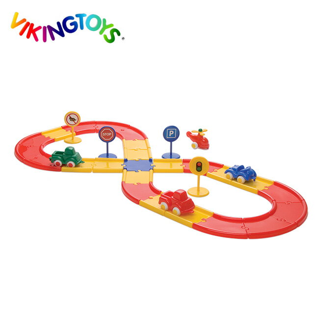 VIKINGTOYS バイキングトイズ バイキングシティロード スターターセット 156081[キッズ・男の子に人気の乗り物のおもちゃ クリスマスプレゼントやお誕生日のギフトにおすすめ 1歳からの玩具] 即納